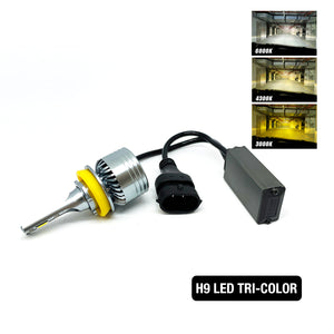 Pegasus Lights Attack LED Headlights Tri-Color H9